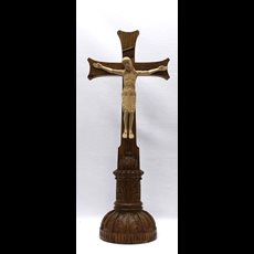 22" Wood Carved Altar Crucifix SKU C452-072
